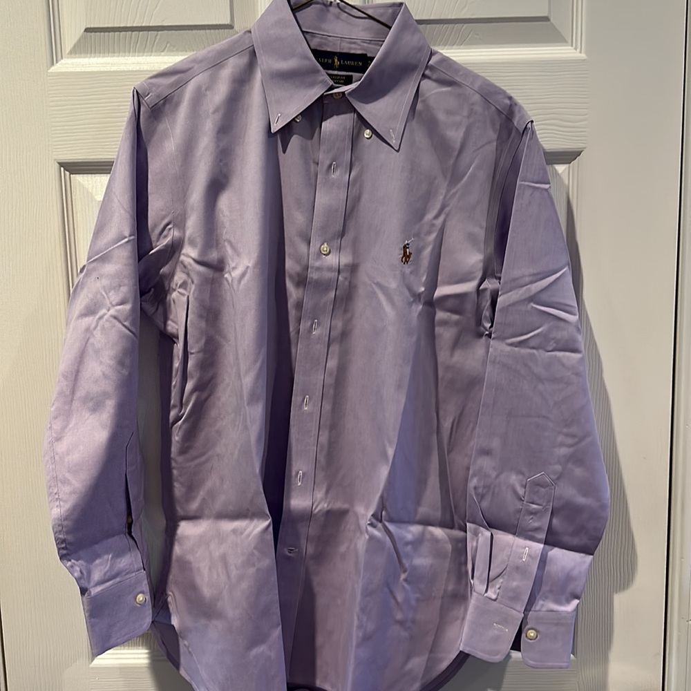 Polo Ralph Lauren Lavender Easy Care Pinpoint Oxford Cloth Button Down Shirt - Picture 3 of 3